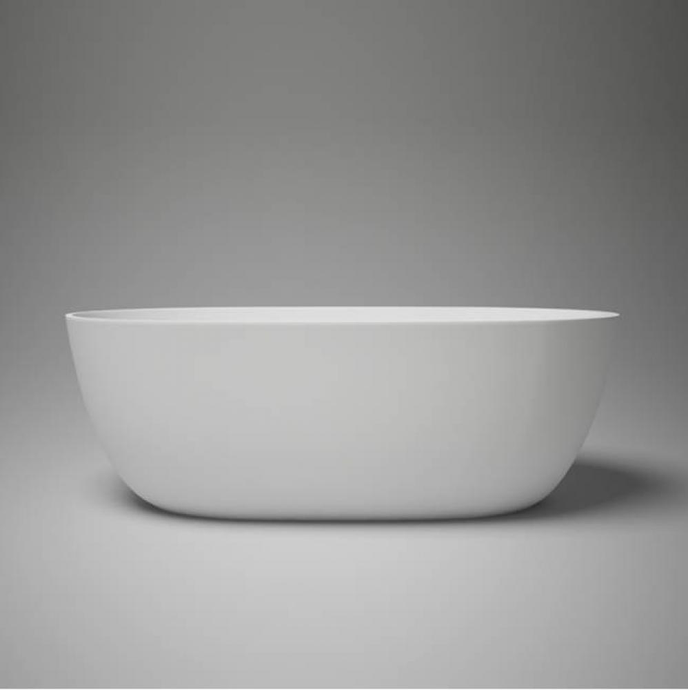 Azure 3 Blu Stone™ Freestanding Oval Bathtub, White Matte; 59'' L X 27 1/2''
