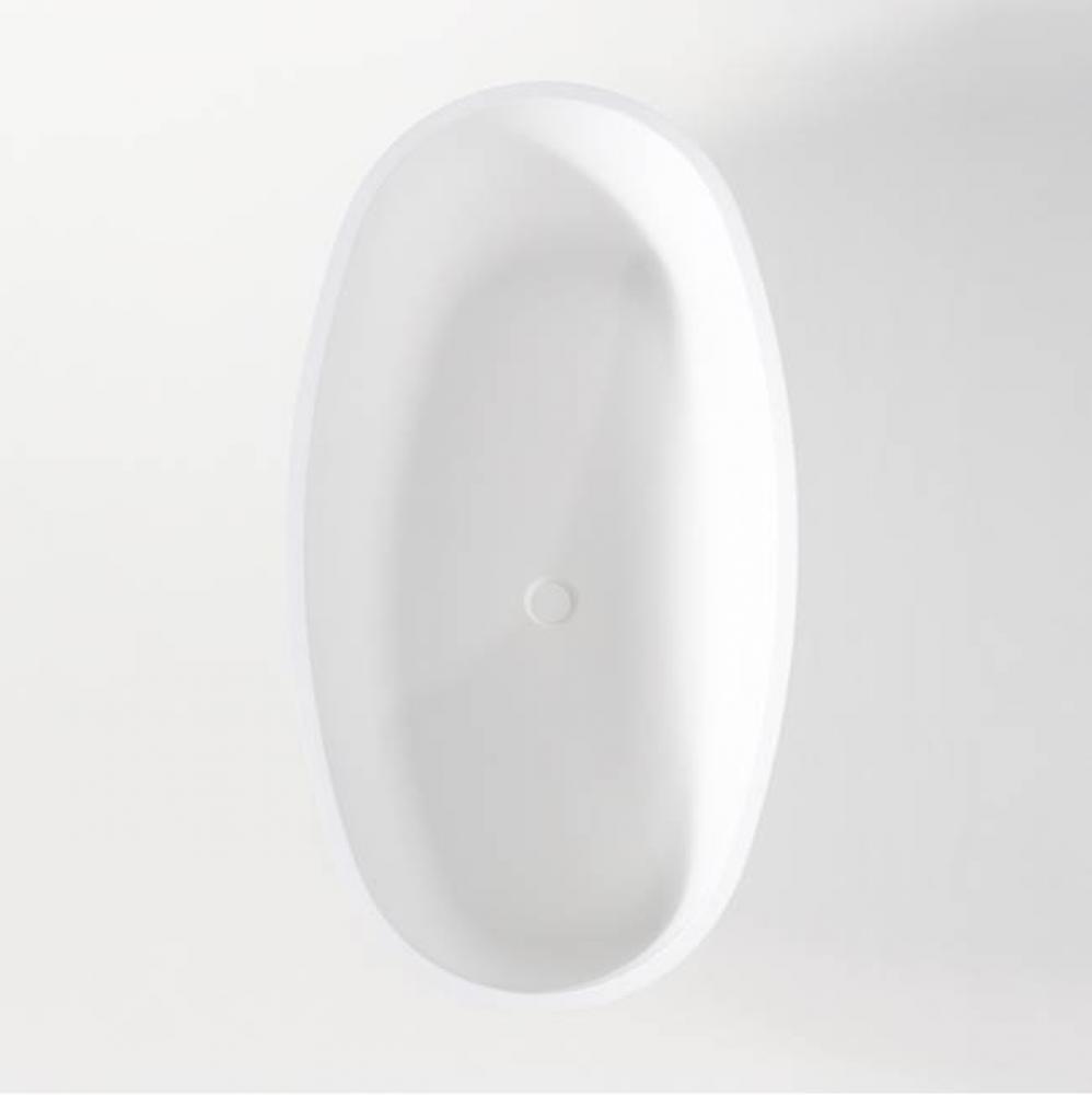 Coco 2 Blu-Stone Freestanding Oval Bathtub White Matte 59''X31 1/2''X23 1/2&ap