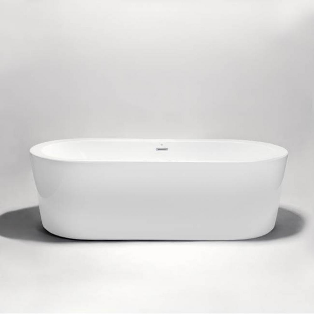 Pisa 1 Freestanding Acrylic Bathtub, White; 62 1/4'' L X 29'' W X 22 1/4'