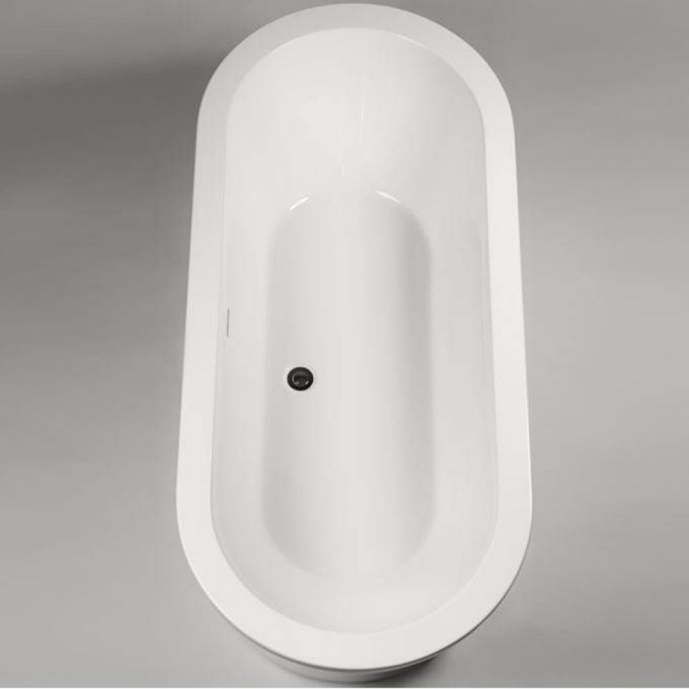 Pisa 2 Freestanding Acrylic Bathtub, White; 70'' L X 31 1/2'' W X 22'&apo