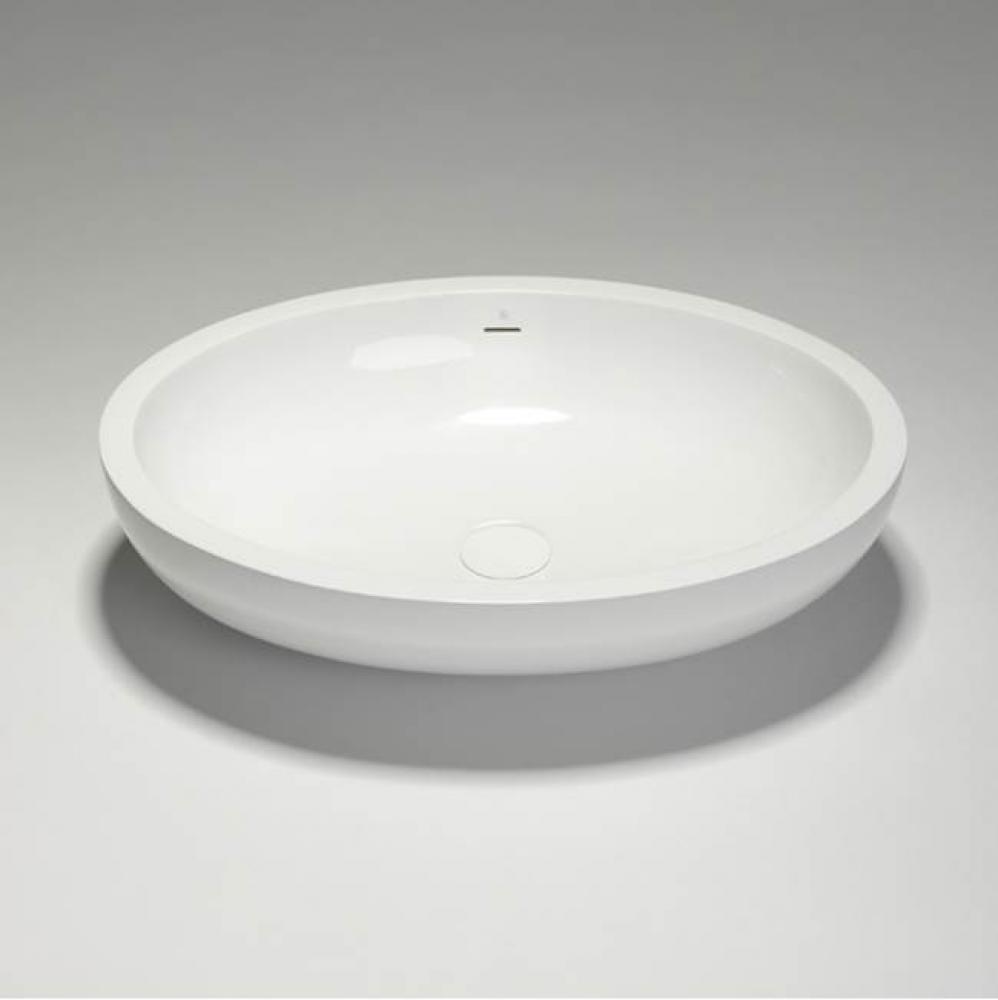 Halo Blu-Stone Oval Countertop Basin White Matte 23 3/4''X17 3/4''X6'&apo