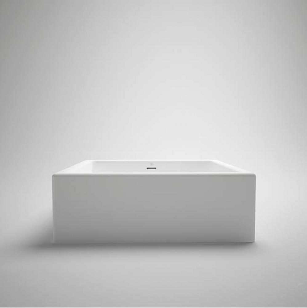 Metrix Blu-Stone Square Countertop Basin White Matte 16 1/4''X16 1/4''X5 1/2&a