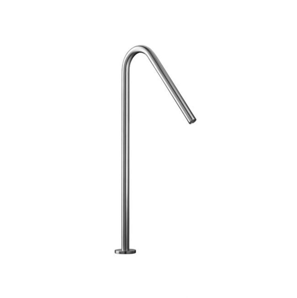 Inox Stainless Steel Raised Deck-Mount Swan-Neck Basin Spout 19'' H, Satin Finish