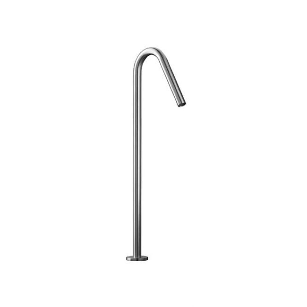 Inox Stainless Steel Raised Deck-Mount Swan-Neck Basin Spout 19'' H, Satin Finish