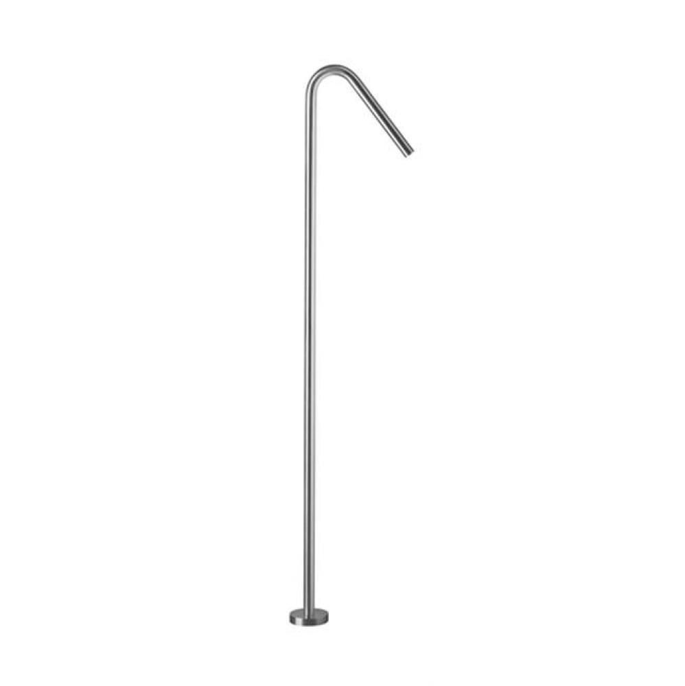 Inox Stainless Steel Floor-Mount Swan-Neck Basin Spout 45'' H, Satin Finish