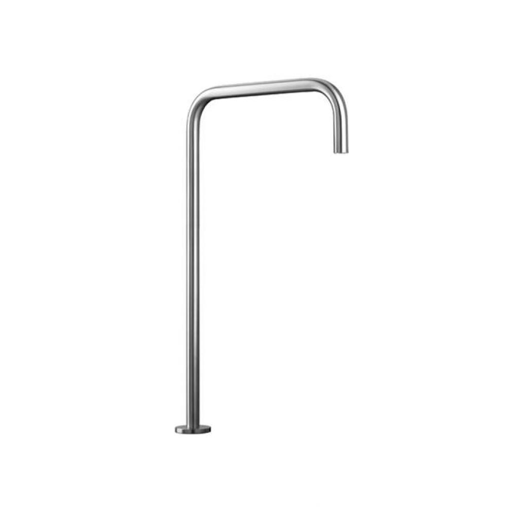 Inox Stainless Steel Raised Deck-Mount Basin Spout 15 3/4'' H, Satin Finish