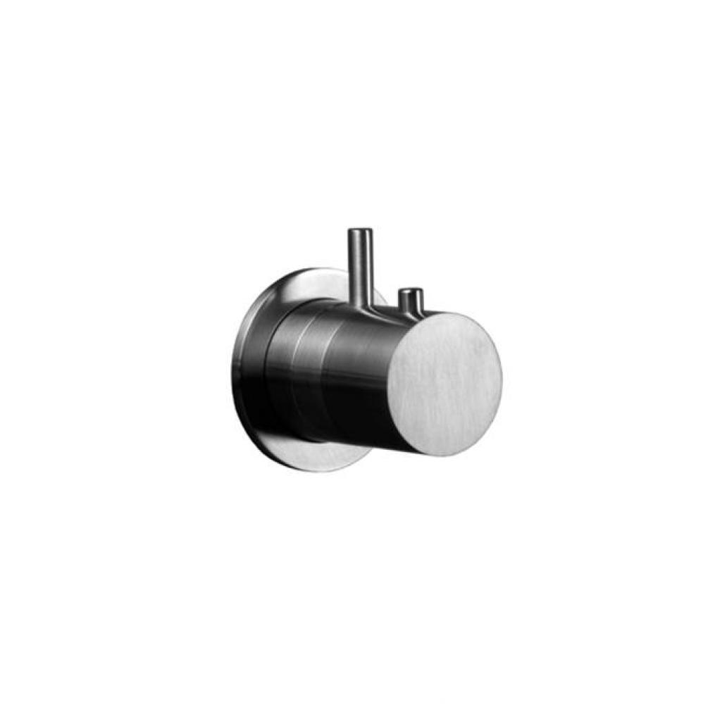 Inox Stainless Steel Thermostatic Tub/Shower Trim Set W/Volume Control, Satin Finish