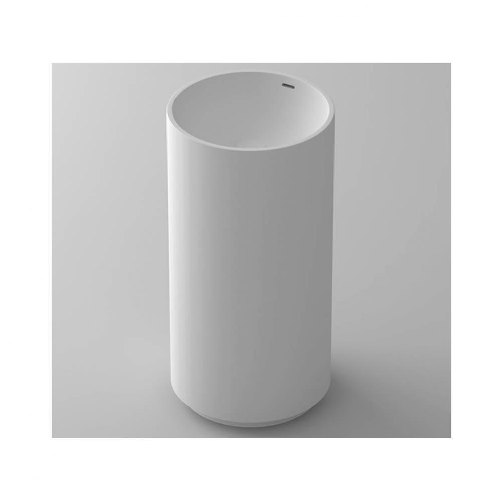 Coco Blu Stone™ Round Freestanding Pedestal Basin, Limestone Matte; 17 3/4'' Dia X 35