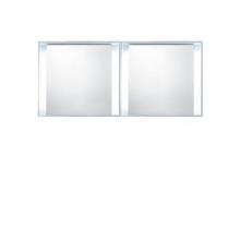 Blu Bathworks F51M1-1400-01M - 51 collection mirror w/LED lighting; 55''W x 25 1/4''H x 5''D; White