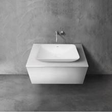 Blu Bathworks SAC0900.01-01M - blu•stone™ vanity countertop; 35 3/4''W x 1/2''H x 20 1/4''D; Wh