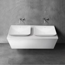 Blu Bathworks SAC1400.01-01M - blu•stone™ vanity countertop; 55 1/4''W x 1/2''H x 20 1/4''D; Wh