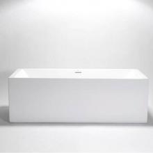 Blu Bathworks BT8007 - Box•3 freestanding/alcove acrylic bathtub; 71''L x 31 1/2''W x 23 1/2'&