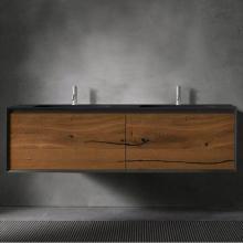 Blu Bathworks FXV1-1800-01M - 45-Degree Fenix 1800 FULL V1, wall vanity; 71''W x 20 1/2''H x 20 7/8'&ap