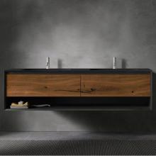 Blu Bathworks FXV2-1800-01M - 45-Degree Fenix 1800 UP V2, wall vanity; 71''W x 20 1/2''H x 20 7/8'&apos