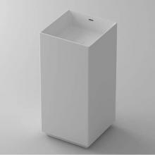 Blu Bathworks SA0508-01M - metrix blu•stone™ square freestanding pedestal basin; 16 1/2''L x 16 1/2''