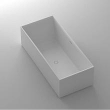 Blu Bathworks BT0203.01-01G - metrix•6 blu•stone™ freestanding or alcove rect. tub; 71''L x 31 1/2''W