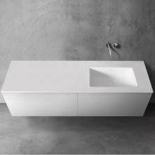 Blu Bathworks SA1802-01M - blu stone™ integrated right basin vanity top, 1/2'' thick