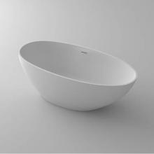 Blu Bathworks BT0406.01-01M - halo•1 blu•stone™ freestanding oval tub; 63''L x 30''W x 21 3/4'&ap