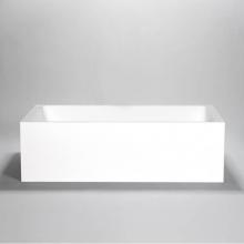 Blu Bathworks BT0104-01M - Metrix 2 Blu-Stone Freestanding Or Alcove Rectangular Tub White Matte 60''X30'&apos