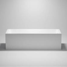 Blu Bathworks BT0105-01M - Metrix 3 Blu-Stone Freestanding Or Alcove Rectangular Tub White Matte 66''X30'&apos