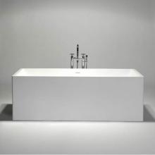 Blu Bathworks BT0203-01M - Metrix 4 Blu-Stone Freestanding Or Alcove Rectangular Tub White Matte 71''X31 1/2 '