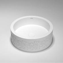 Blu Bathworks SA0107-01M - Coco Blu-Stone Round Countertop Basin White Matte 18''Diax6 1/2''