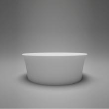 Blu Bathworks SA0107N38-01G - Luna Blu Stone™ Round Countertop Vessel Basin, White Gloss With Drain Cover; 15'' Dia