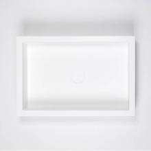 Blu Bathworks SA0208-01M - Metrix Blu-Stone Rectangular Countertop Basin White Matte 24''X16 1/4''X5 1/2&