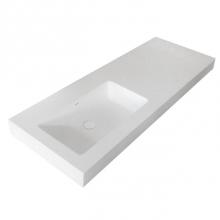 Blu Bathworks SA1411-01G - Series 1400 Blu Stone™ Integrated Vanity Top And Offset (Left) Basin, 4'' Thickness, W