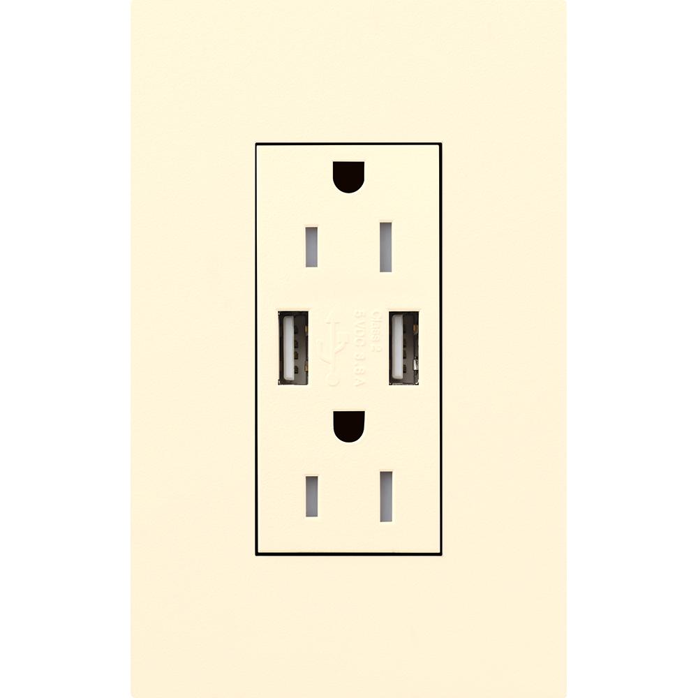 DUPLEX 15A TR DUAL USB RECEPT BE NO FP