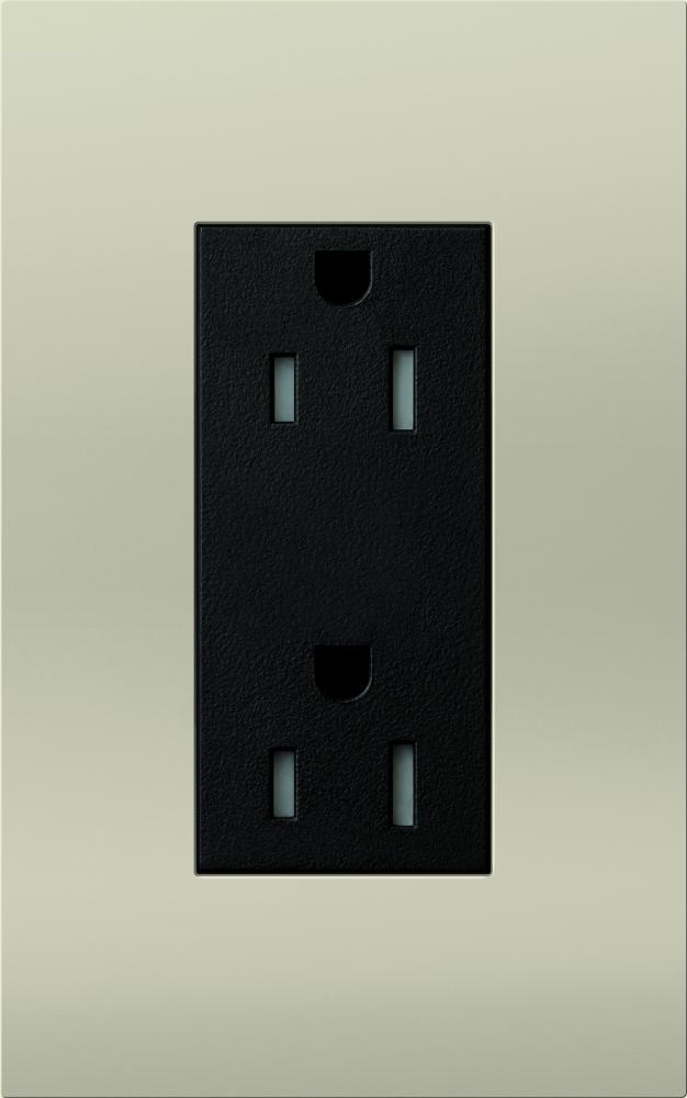 DUPLEX 15A TR RECEPTACLE BN FP