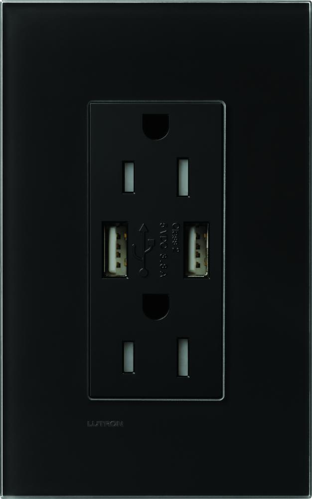 DUPLEX 15A TR DUAL USB RECEPTACLE CBL FP