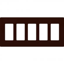 Lutron Electronics CW-5-BR - CLARO WALLPLATE 5 GNG BROWN