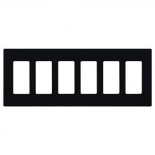 Lutron Electronics CW-6-BL - CLARO WALLPLATE 6 GNG BLACK