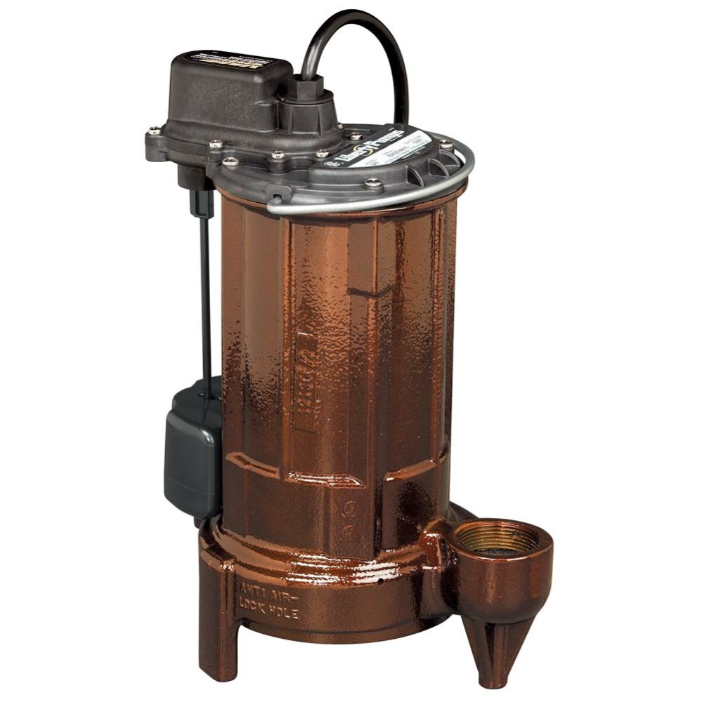 3/4 hp, Submersible Sump Pump, 1PH, 115V, Cast iron, vertical magnetic float switch, 50' cord