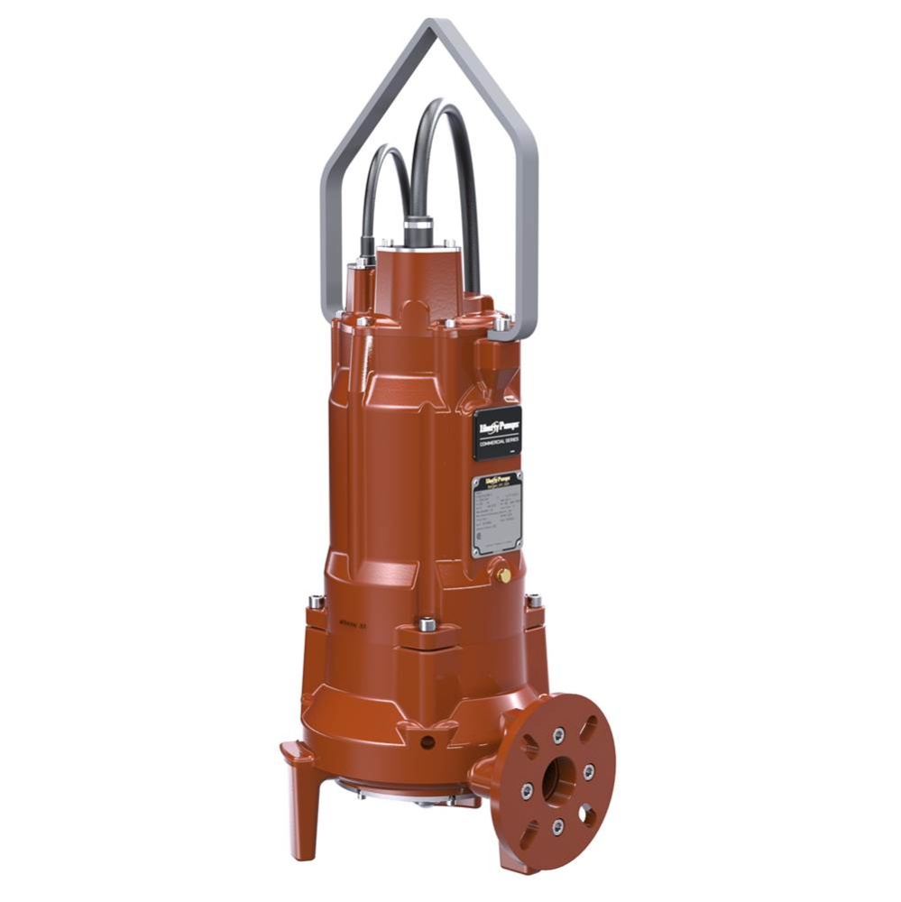 5 hp, Grinder Pump, high head, 3 PH, 460V, manual, 35' cord