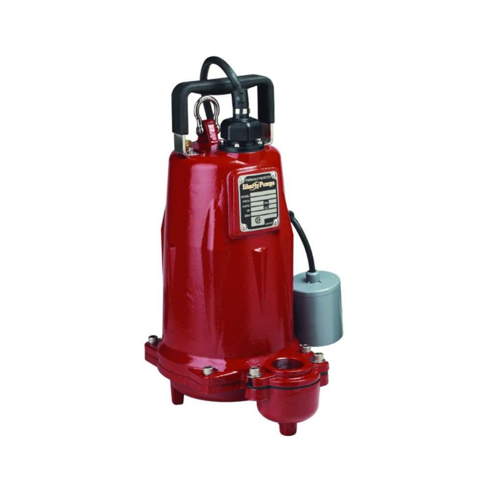 1 1/2 HP, Effluent Pump, 1 PH, 208-230V, 50'' cord, 1.5'' / 2'' disc