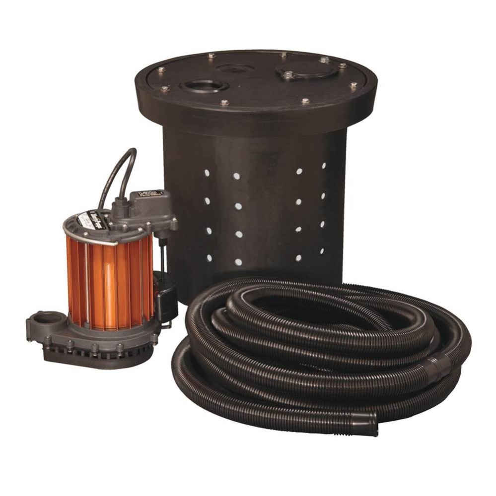 1/3 hp, Submersible Crawl Space Sump Pump, Cast iron, VMF vertical magnetic float, 115V, 10'