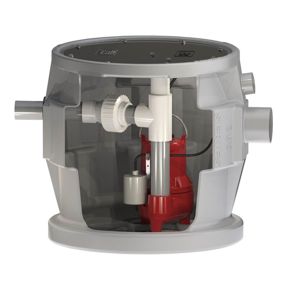 1/2 HP, Simplex Sewage Package, 1 PH, 208-230V, 2'' Side Discharge, 25' cord