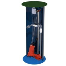 Liberty Pumps 2472LSG203-36-IP - 2 hp Simplex commercial grinder package, 3PH, 208/230V, 1-1/4'' Discharge with 24'&