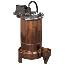 Liberty Pumps EV280-5BL - 1/2 hp Sumbersible Elevator Sump Pump, 115V, 50' power cord with bare leads for use with OilT