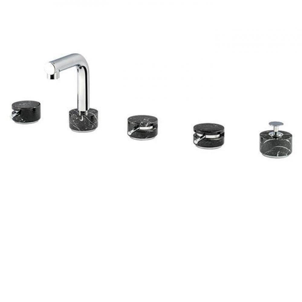 Ur06 Marmo-Urban  5Pc Deckmount Tub Filler With Handshower-Black