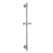 Aquabrass ABSC12763PC - 12763 Classic Round Shower Rail With Slider