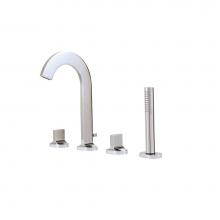 Aquabrass ABFB39518PC - 39518 Cut 4Pce D/Mount Tub Filler With Handshower