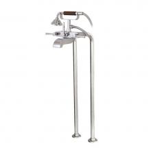 Aquabrass ABFB53086PC - 53086 Otto Cradle Tub Filler With Handshower  & Floor Risers