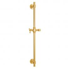 Aquabrass ABSC12763BGD - 12763 Classic Round Shower Rail With Slider