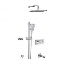 Aquabrass ABSZINABOX02PC - Inabox 2 Shower Faucet - 2 Way Shared - T12123 Valve Required