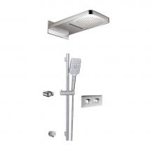 Aquabrass ABSZINABOX04GPC - Inabox 4 Shower Faucet - 3 Way Non Shared - T12123 Valve Required