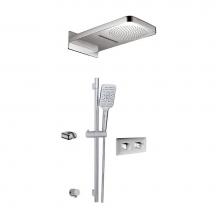 Aquabrass ABSZINABOX04PC - Inabox 4 Shower Faucet - 3 Way Shared - T12123 Valve Required