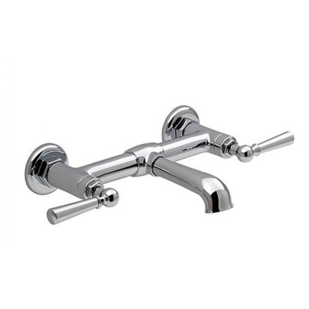 Oak Hill 2-Handle Wall Mount Bathroom Faucet with Lever Handles
